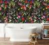 Wall Mural - Fruits and flowers on a dark background