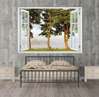 Wall Decal - Three Tree View Window, Window imitation
