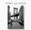 Постер - Легендарный Бруклинский мост, 30 x 45 см, Холст на подрамнике