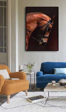 Постер, Коричневая лошадь, 30 x 45 см, Холст на подрамнике