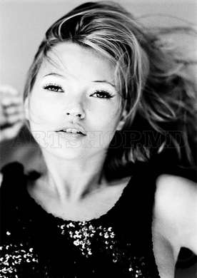 Poster - Kate Moss photo top view, 60 x 90 см, Framed poster, Famous People