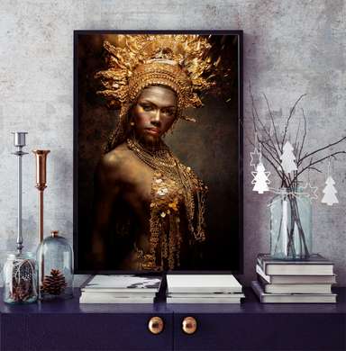 Poster - Coroană de aur, 30 x 45 см, Panza pe cadru