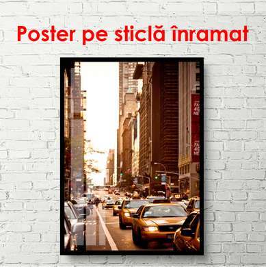 Poster - Trafic auto în oraș, 60 x 90 см, Poster înrămat