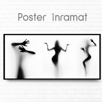 Poster - Umbre, 150 x 50 см, Poster inramat pe sticla