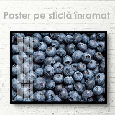 Постер - Голубика, 90 x 60 см, Постер на Стекле в раме, Еда и Напитки