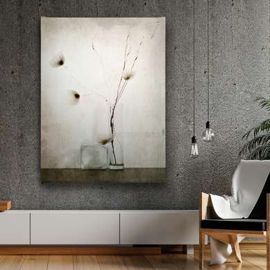 Poster - Three flowers, 30 x 45 см, Canvas on frame, Flowers