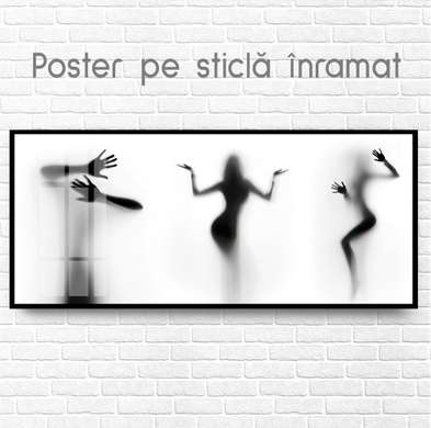 Poster - Shadows, 150 x 50 см, Framed poster on glass