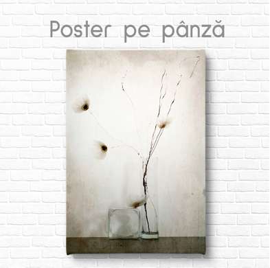 Poster - Trei flori, 30 x 45 см, Panza pe cadru