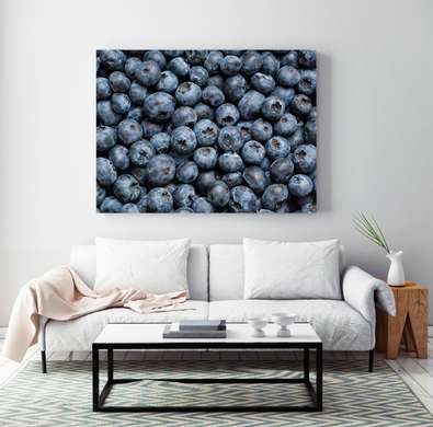 Poster - Blueberry, 90 x 60 см, Framed poster on glass, Food and Drinks