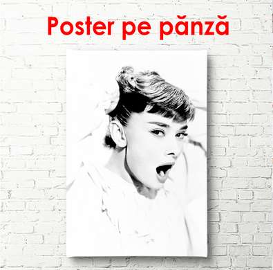 Poster - Portretul alb-negru al Sophiei Loren, 60 x 90 см, Poster înrămat, Persoane Celebre