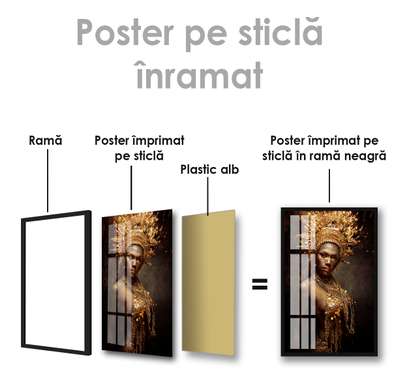 Poster - Coroană de aur, 30 x 45 см, Panza pe cadru