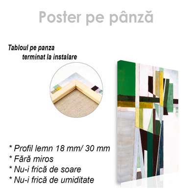 Poster - Rectangles, 60 x 90 см, Framed poster on glass