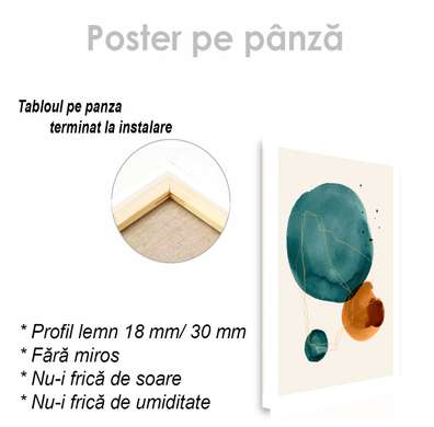 Poster - Cercurile, 30 x 45 см, Panza pe cadru