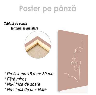 Poster - Minimalism for a girl, 60 x 90 см, Framed poster on glass, Minimalism