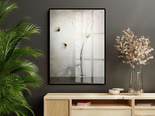 Poster - Three flowers, 30 x 45 см, Canvas on frame, Flowers
