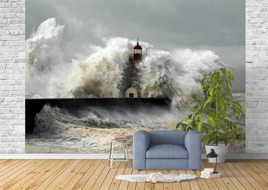 Wall Mural - Angry waves