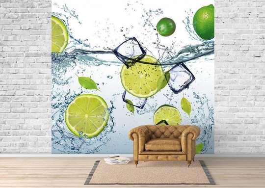 Wall Mural - Lemonade with ice
