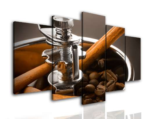 Modular picture, Coffee grinder with coffee., 108 х 60