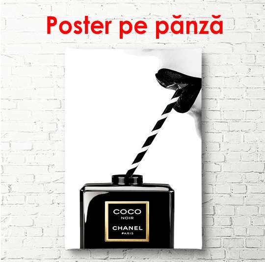 Постер - Духи Коко Шанель, 30 x 60 см, Холст на подрамнике
