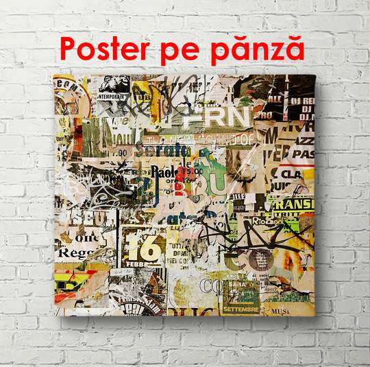 Poster - Bulletin Board in America, 100 x 100 см, Framed poster, Abstract