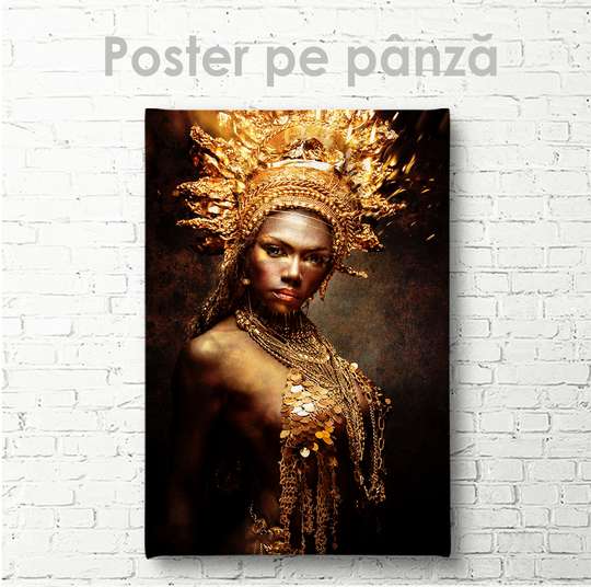 Постер - Золотая корона, 30 x 45 см, Холст на подрамнике