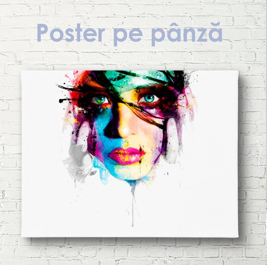 Poster, Portret abstract, 60 x 30 см, Panza pe cadru