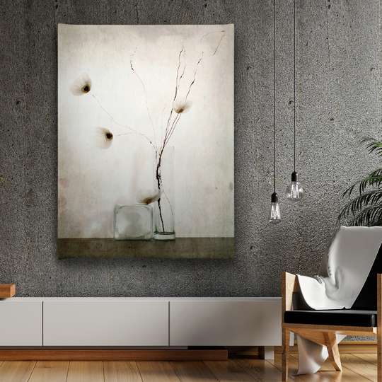 Poster - Three flowers, 30 x 45 см, Canvas on frame