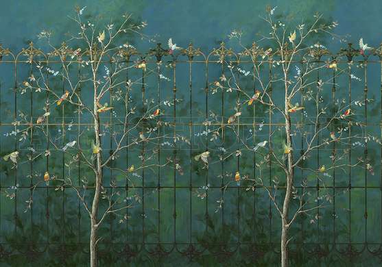 Wall mural - Trees with birds