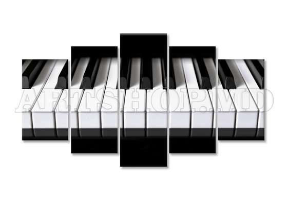 Modular picture, Piano keys, 108 х 60