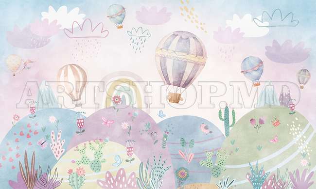 Wall Mural - Hot air balloons in paradise