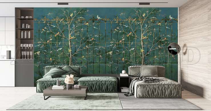 Wall mural - Trees with birds