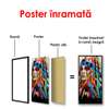 Poster - Indianul pictat în culori strălucitoare, 50 x 150 см, Poster înrămat, Diverse
