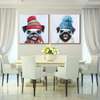 Poster - Cute Pugs, 40 x 40 см, Canvas on frame, Sets