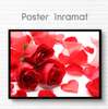 Постер - Красные розы, 90 x 60 см, Постер на Стекле в раме, Цветы