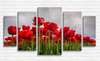 Modular picture, Red tulips, 108 х 60