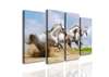 Tablou Pe Panza Multicanvas, Trei cai albi., 106 x 60