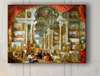 Poster - Palace with paintings, 90 x 60 см, Framed poster on glass, Art