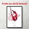 Poster - Splashes of wine on a white background, 60 x 90 см, Framed poster, Minimalism