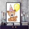 Poster - Festive Bear, 30 x 45 см, Canvas on frame