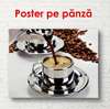 Poster - O ceașcă de cafea tare, 90 x 60 см, Poster inramat pe sticla, Alimente și Băuturi