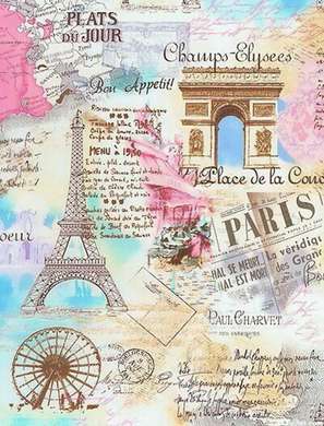 Poster - Pink Paris, 60 x 90 см, Framed poster, Provence