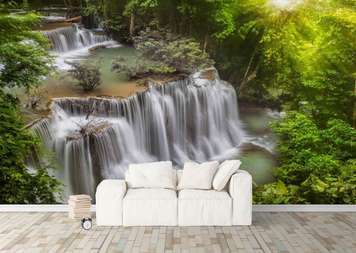 Wall Mural - Beautiful waterfall.