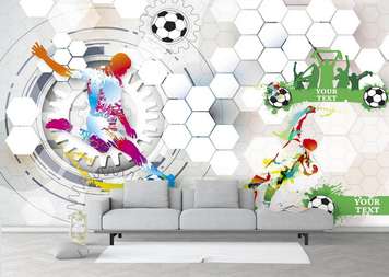 Wall Mural - Football poster.