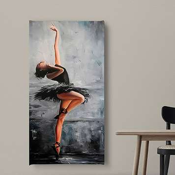 Poster - Balerina danseaza, 40 x 80 см, Panza pe cadru, Picturi