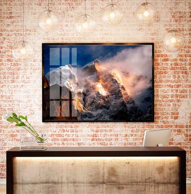 Poster - Snow-capped mountains, 45 x 30 см, Canvas on frame