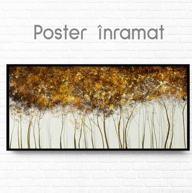 Poster - Peisaj abstract al naturii, 60 x 30 см, Panza pe cadru, Abstracție