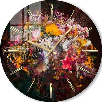Glass clock - Still Life, 30cm