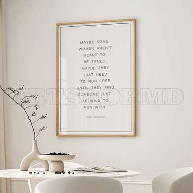 Poster - Quote by Carrie Bradshaw, 30 x 45 см, Canvas on frame, Quotes