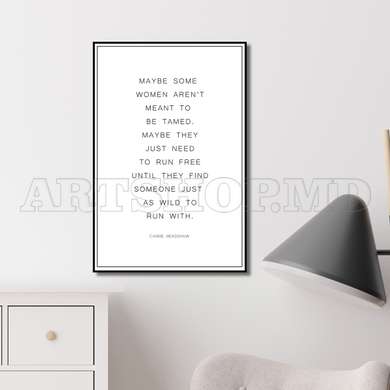 Poster - Citatul lui Carrie Bradshaw, 30 x 45 см, Panza pe cadru, Citate