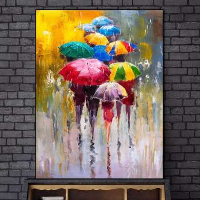 Poster - Umbrellas, 30 x 45 см, Canvas on frame